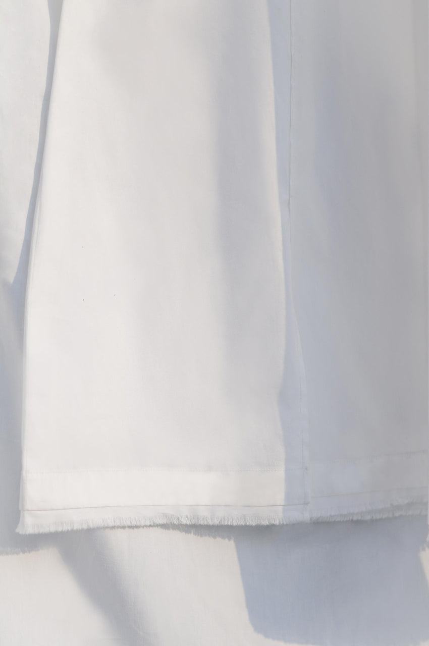 White Cotton Dress - Minimilist Muse
