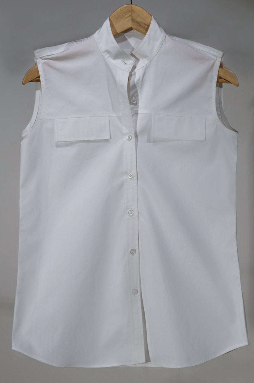 Timeless Trio - White Sleeveless Shirt